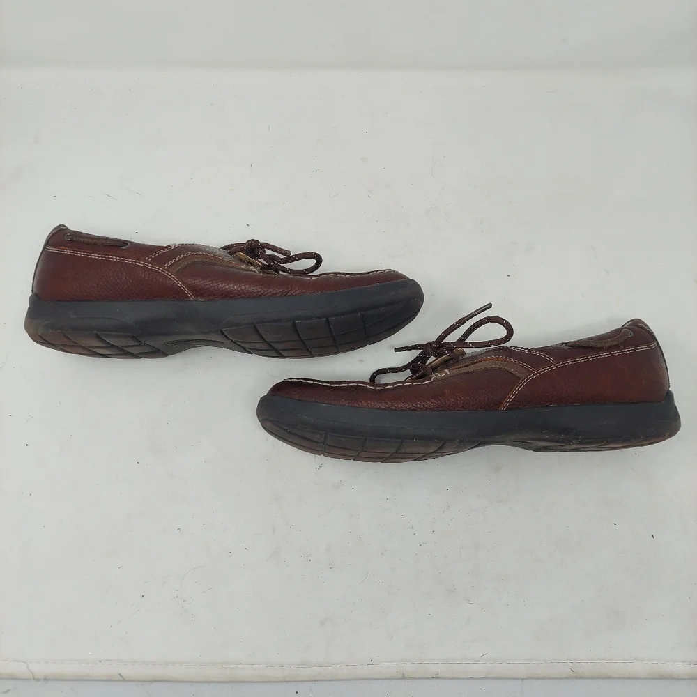 Bostonian Brown Leather Dock Boat Shoes Slip On Loafers Comfort Casual Size 10M
